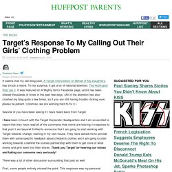 Target's Response To My Calling Out Their Girls' Clothing Problem