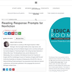 Reading Response Prompts for Nonfiction - The Educators Room