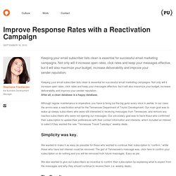 Improve Response Rates with a Reactivation Campaign