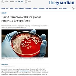 David Cameron calls for global response to superbugs
