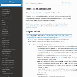 Requests and Responses — Scrapy 0.14.4 documentation