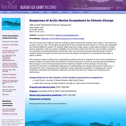 Responses of Arctic Marine Ecosystems to Climate Change