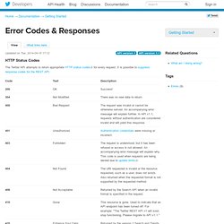 Error Codes & Responses