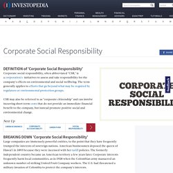 Corporate Social Responsibility Definition