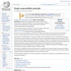 Single responsibility principle