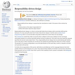 Responsibility-driven design