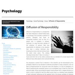 Diffusion of Responsibility - IResearchNet