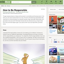 How to Be Responsible: 8 steps