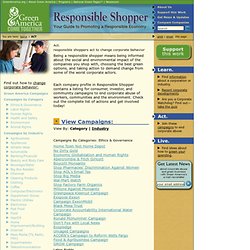 Responsible Shopper: Take Action to End Corporate Abuse