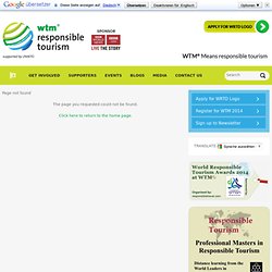 WTM World Responsible Tourism Day 2012 - Supporters