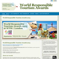 Responsible Tourism Awards organised by responsibletravel.com