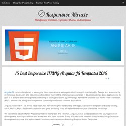 15 Best Responsive HTML5 AngularJS Templates 2016 - Responsive Miracle
