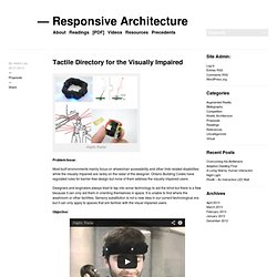 Tactile Directory for the Visually Impaired