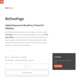 Best One Page WordPress Themes