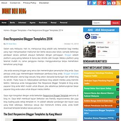 Free Responsive Blogger Templates 2014