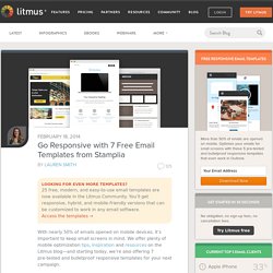 Go Responsive with 7 Free Email Templates from Stamplia - Litmus BlogLitmus Blog