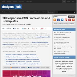 20 Responsive CSS Frameworks And Boilerplates