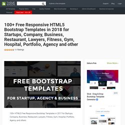100+ Free HTML5 Responsive Bootstrap Template in 2018