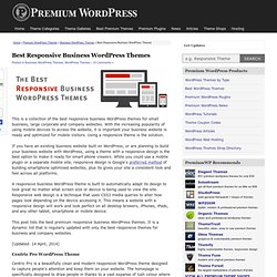The Best Responsive Business WordPress Themes