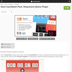 Soon Countdown Pack, Responsive jQuery Plugin by pqina