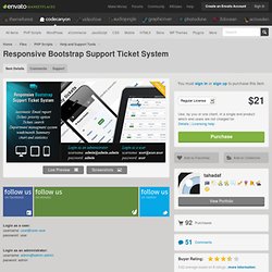 Responsive Bootstrap Support Ticket System