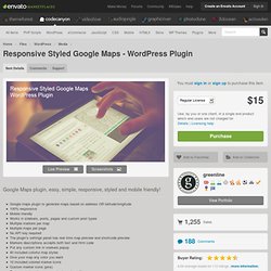 Responsive Styled Google Maps - WordPress Plugin