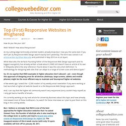 Top (First) Responsive Websites in #highered