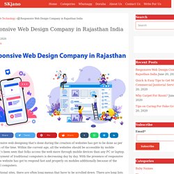 Best Responsive Web Design Company in Rajasthan