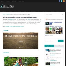 8 Free Responsive Content/Image Sliders Plugins - XDesigns