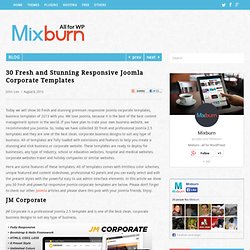 30 Fresh and Stunning Responsive Joomla Corporate Templates - Mixburn all for wordpress