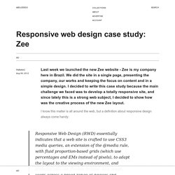 Responsive web design case study: Zee