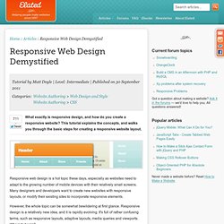 Responsive Web Design Demystified