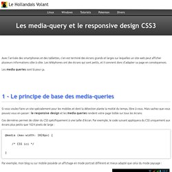 Les media-query et le responsive design CSS3