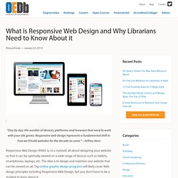 What is Responsive Web Design and Why Librarians Need to Know About it