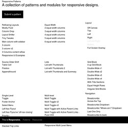 Responsive Web Design Patterns