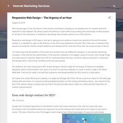 Responsive Web Design – The Urgency of an Hour