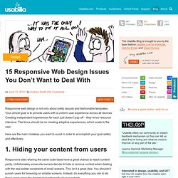 15 Responsive Web Design Issues You Don’t Want to Deal With
