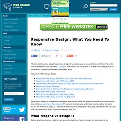 Responsive Design: What You Need To Know