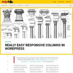 Really Easy Responsive Columns in WordPress