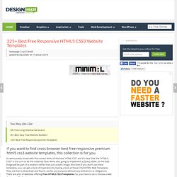 325+ Best Free Responsive HTML5 CSS3 Website Templates