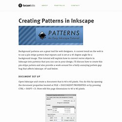 Creating Patterns in Inkscape