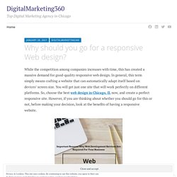 Why should you go for a responsive Web design?