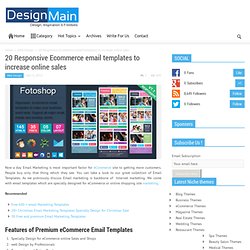 20 Responsive Ecommerce email templates to increase online sales