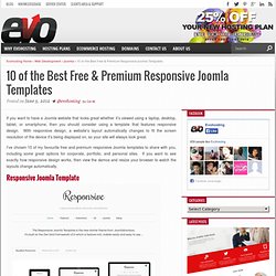 10 of the Best Free & Premium Responsive Joomla Templates