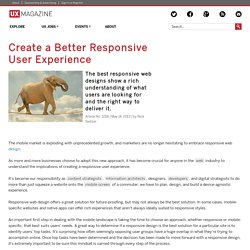 Create a Better Responsive User Experience