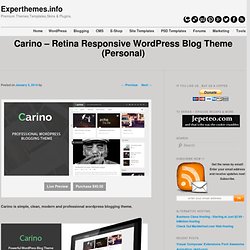 Carino – Retina Responsive WordPress Blog Theme (Personal)