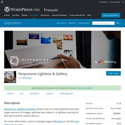 Responsive Lightbox & Gallery – Extension WordPress