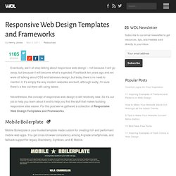 Web design and tools - Responsive Web Design Templates and Frameworks