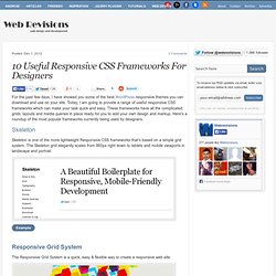 10 Useful Responsive CSS Frameworks For Designers