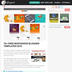 78+ Free Responsive Blogger Templates 2016 - freshDesignweb